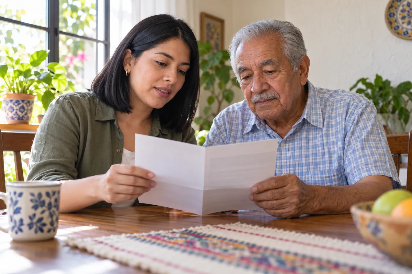 Imagen ilustrativa: familia consultando información en su hogar.